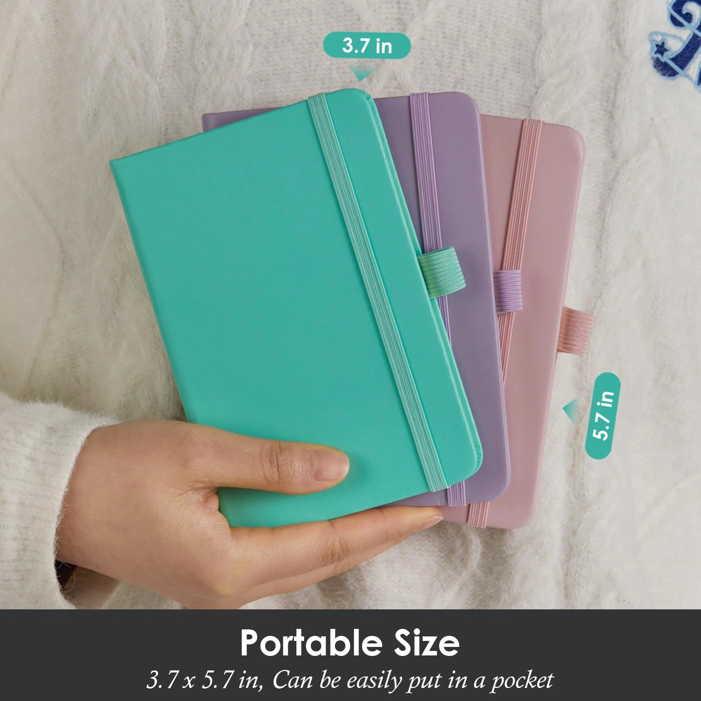 Small Notebook Journal - 68 Sheets 3 Pack Ruled
