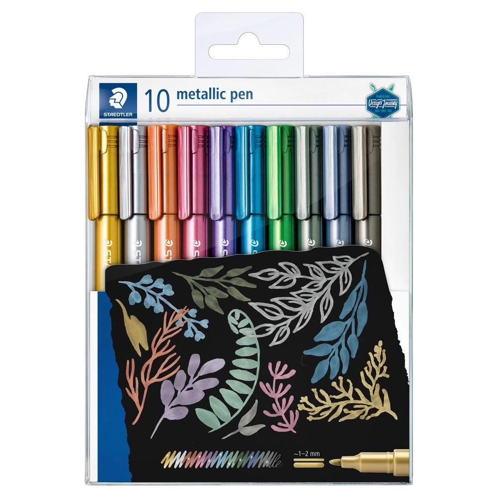 Staedtler Dj Metallic Marker Pens - Assorted Colours fibre-tip