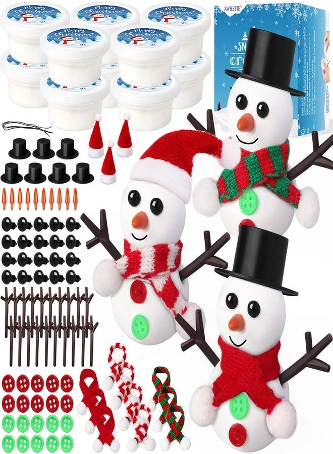 AWHETIE Build a Snowman Crafts Kit - 10 Pack Christmas Modeling Clay
