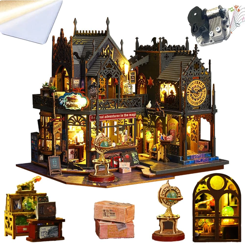 TOPBSFARNY Magic House - 3D Mini Dollhouse Musical Movement
