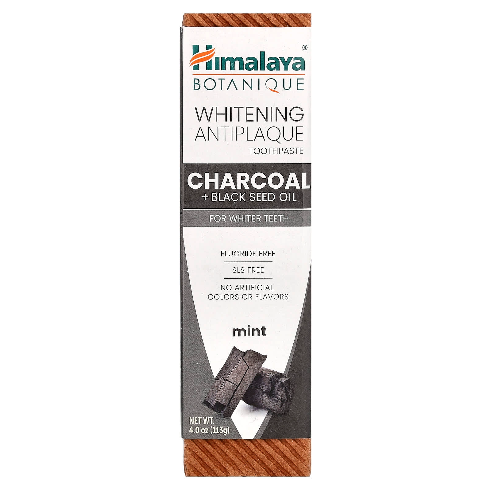 Whitening Antiplaque Charcoal + Black Seed Oil, Mint Toothpaste 113 g