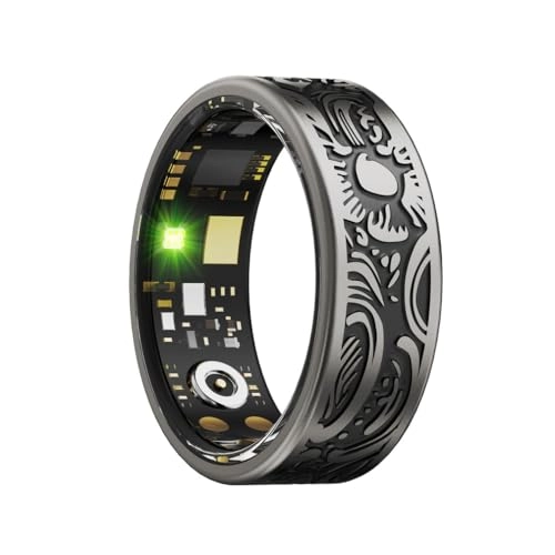 Smart Health Ring - Size 9 Black 7 Day Battery