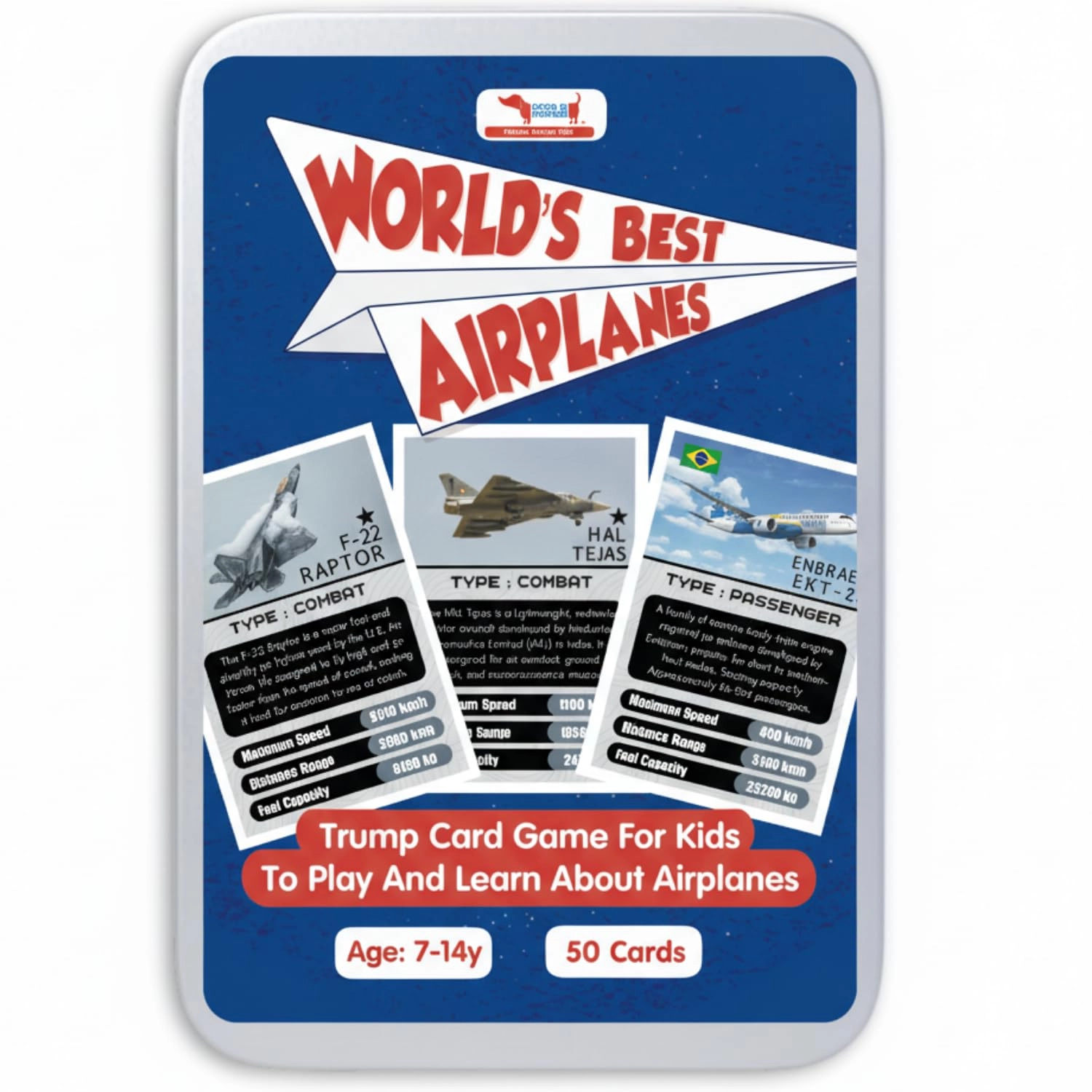 COCOMOCO KIDS Airplane Trump Card - 6-7, 8-10, 11-12 50 pieces