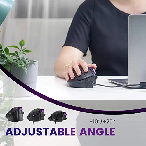 PERIMICE-520 Ergonomic Trackball Mouse - Wired