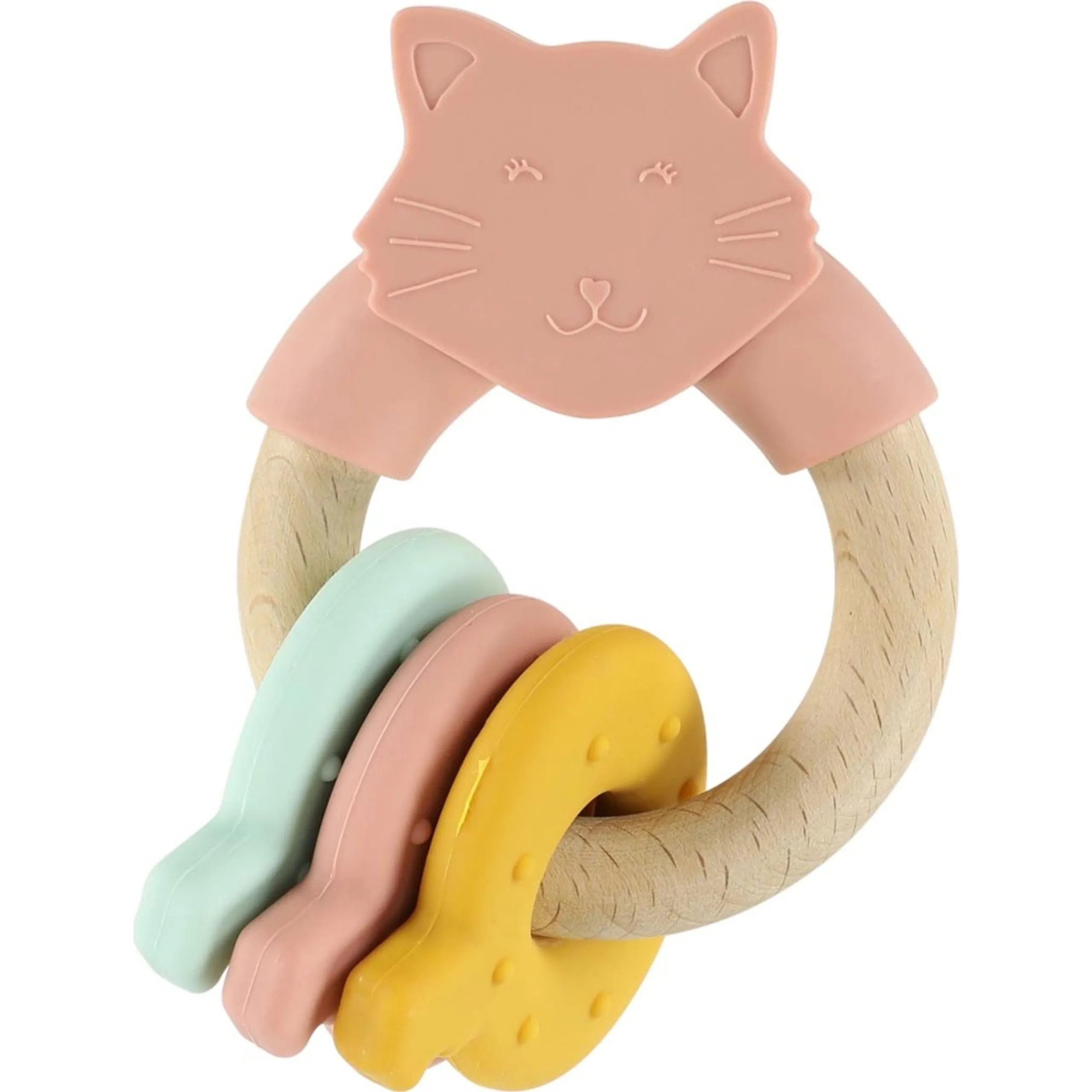 Activity Ring - 3 months wood and silicone Mr. Lion