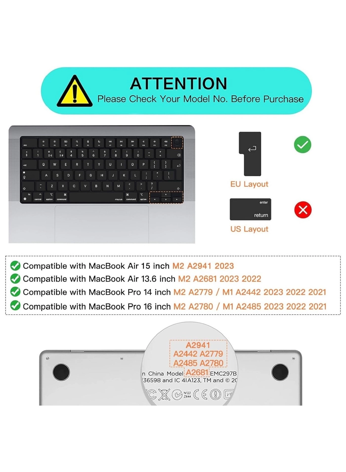 Silicone Keyboard Cover - French(AZERTY)