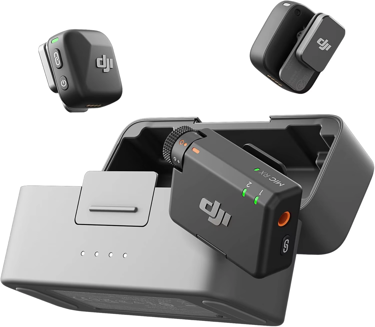 DJI Mic Mini Wireless+USB Microphone - Transmitter 2 TX + Receiver 1 RX + Charging Case