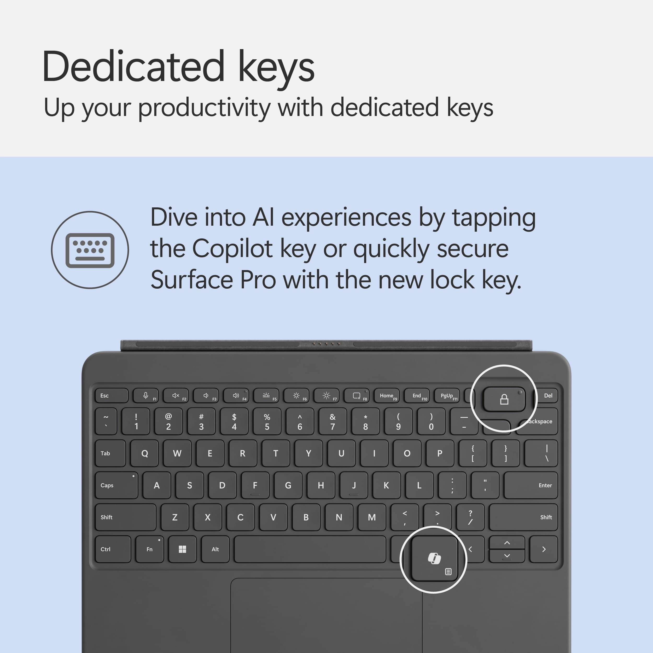 Surface Pro Keyboard - QWERTY Wired + Slim Pen 2