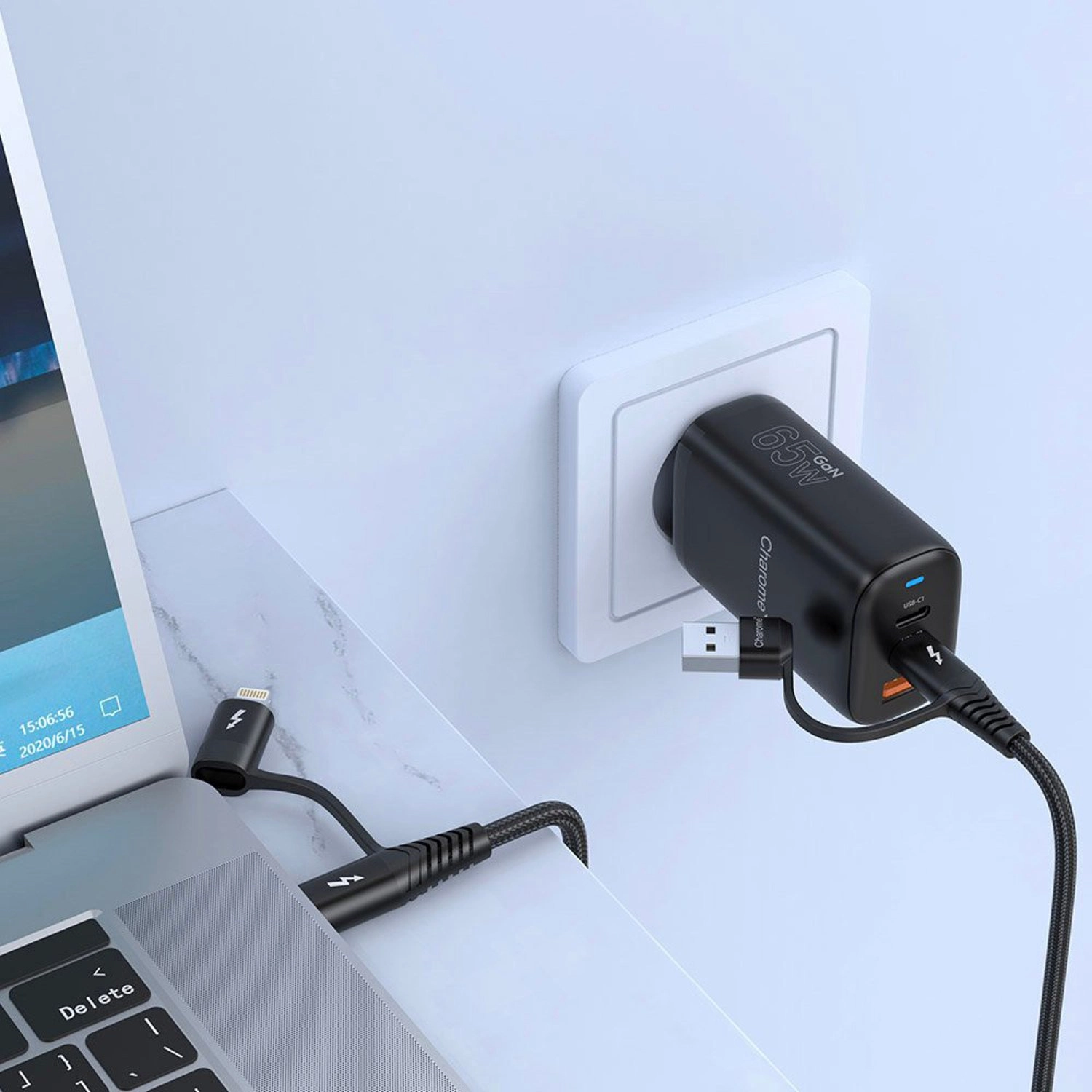 4-in-1 USB Cable 60W 1.2m