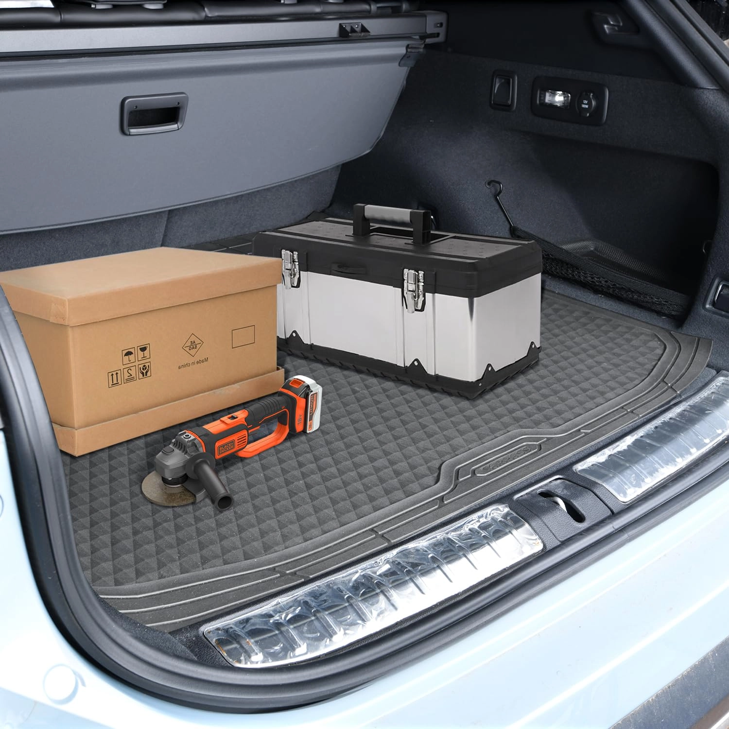 Floor Mats - Gray Rubber 4 Pcs