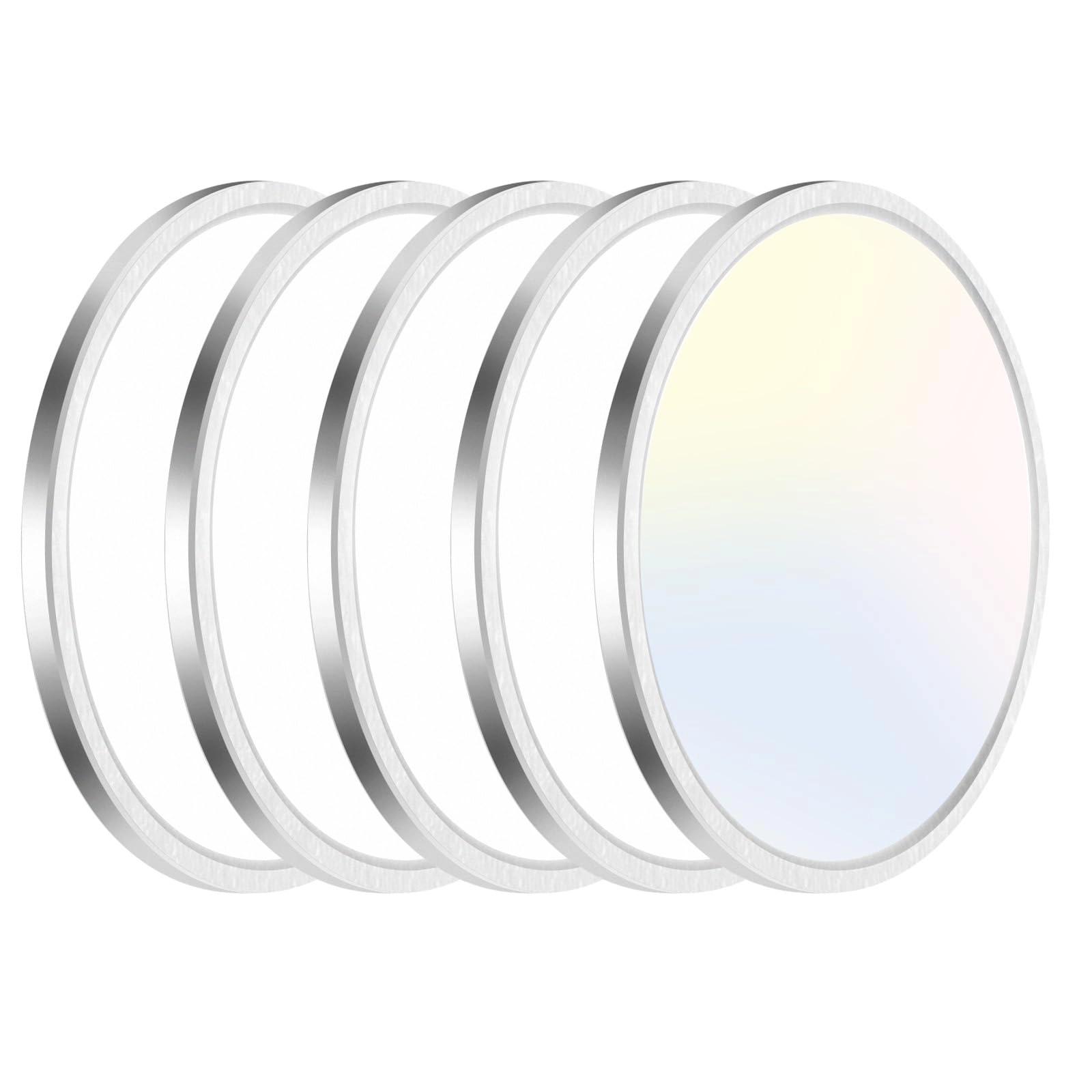 Flush Mount LED Ceiling Light - 3000K 4500K 6000K Dimmable