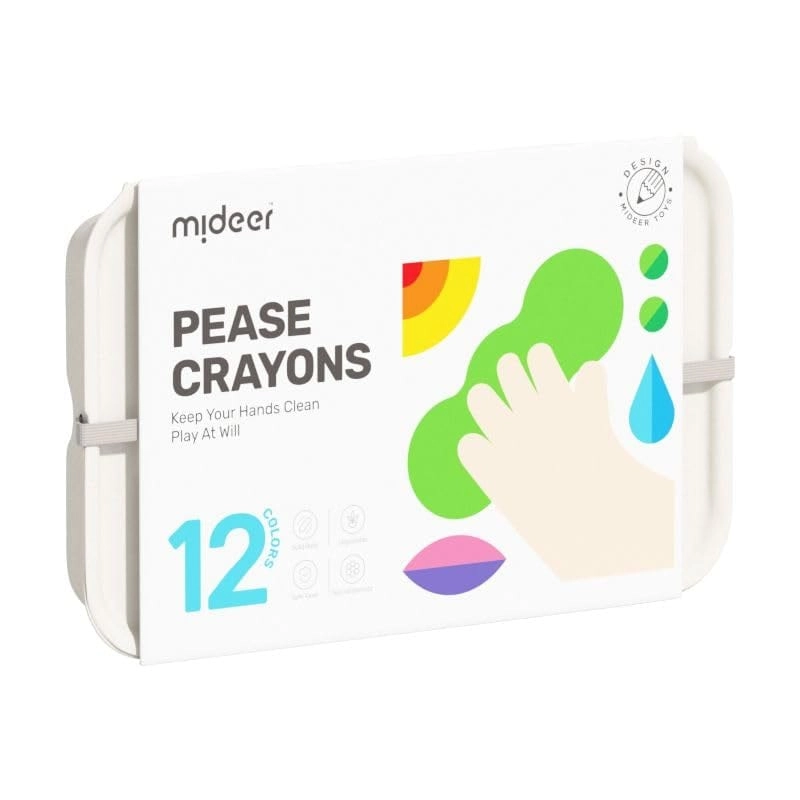 MIDEER Pease Crayons - 12 Colors