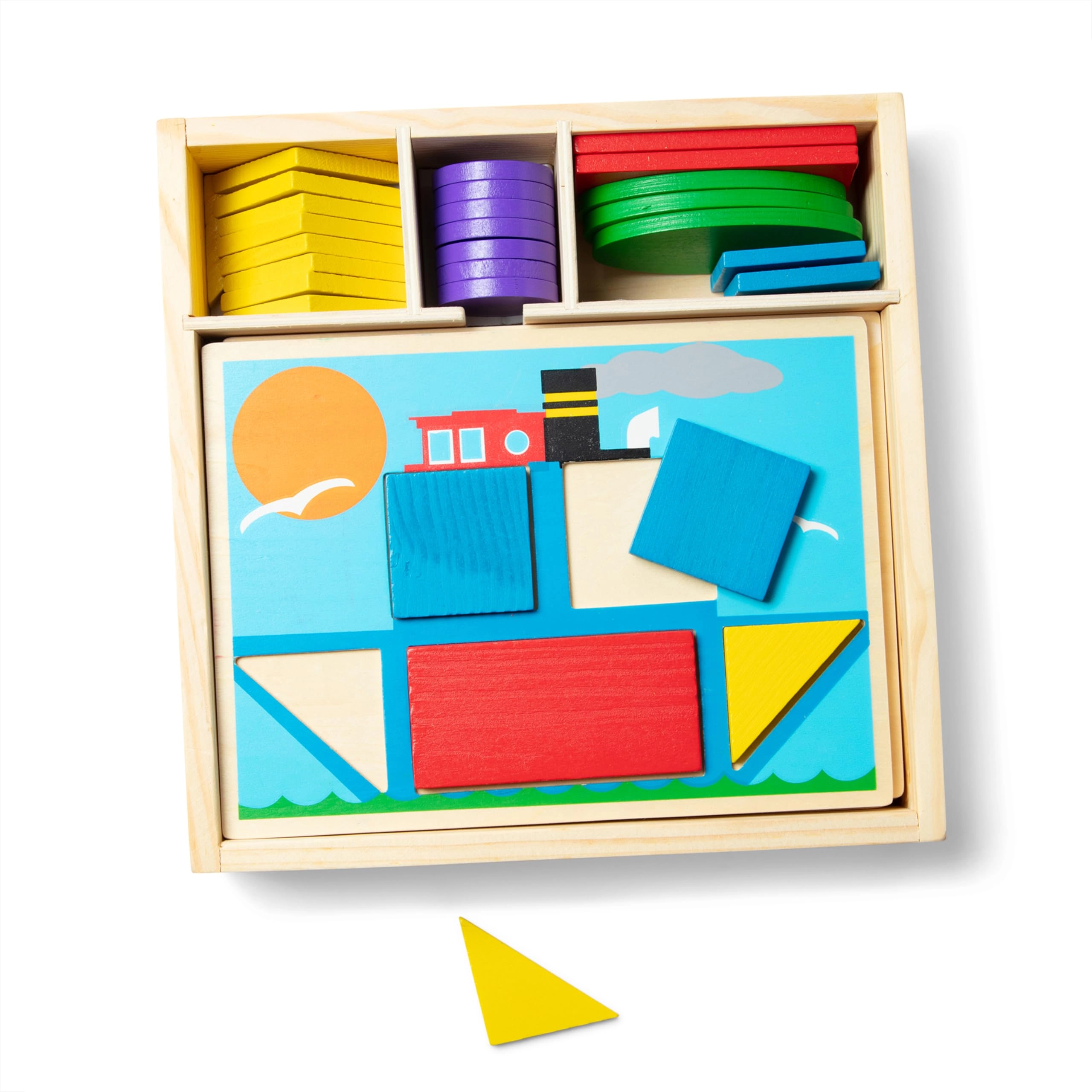 Wooden Pattern Blocks - 3+ 30 pieces