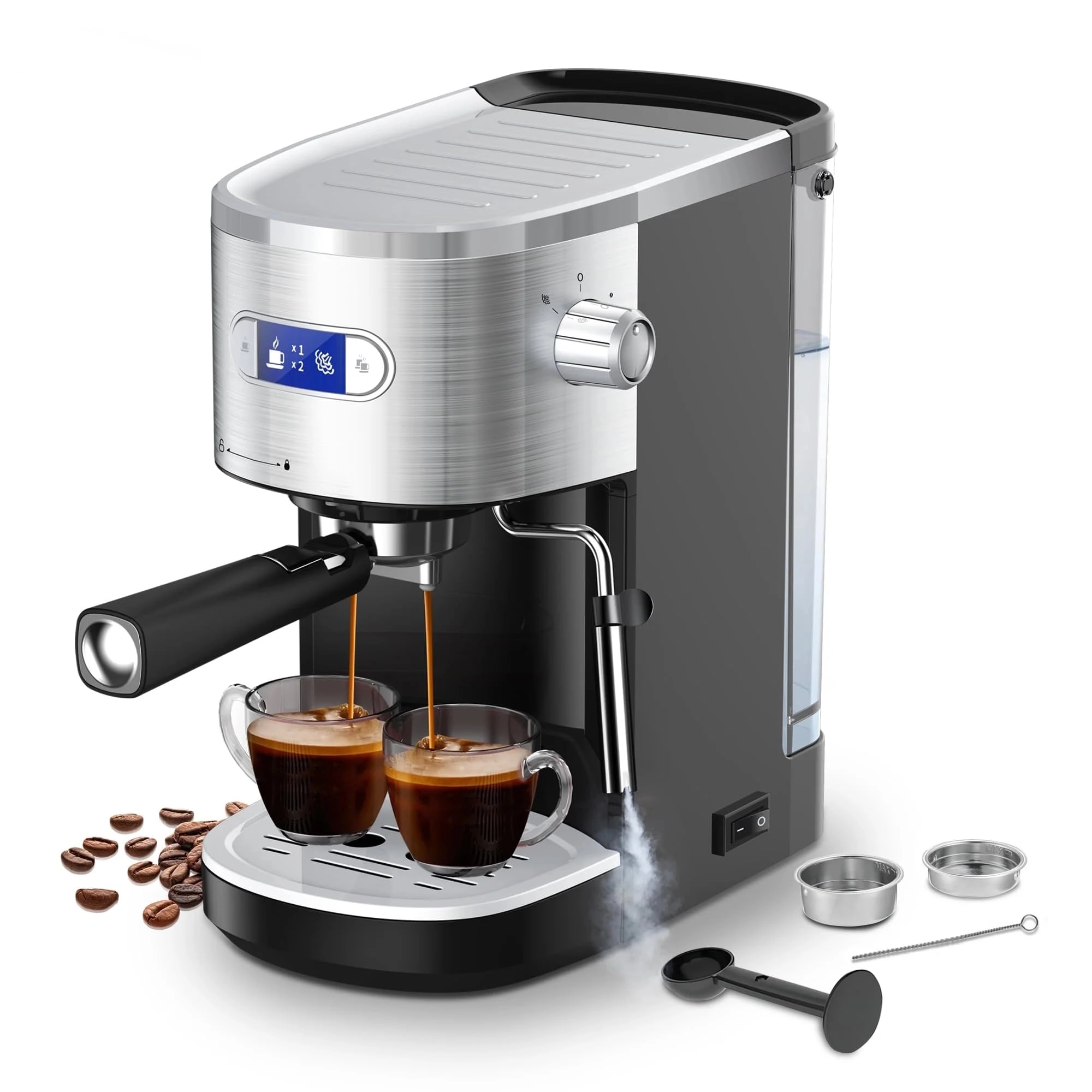 Xbeauty Espresso Machine - 20 Bar Semi-Automatic Milk Frother