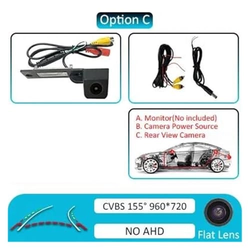 Reversing Camera - RCA interface PAL 512(H)X582(V); NTSC 512(H)X492(V)