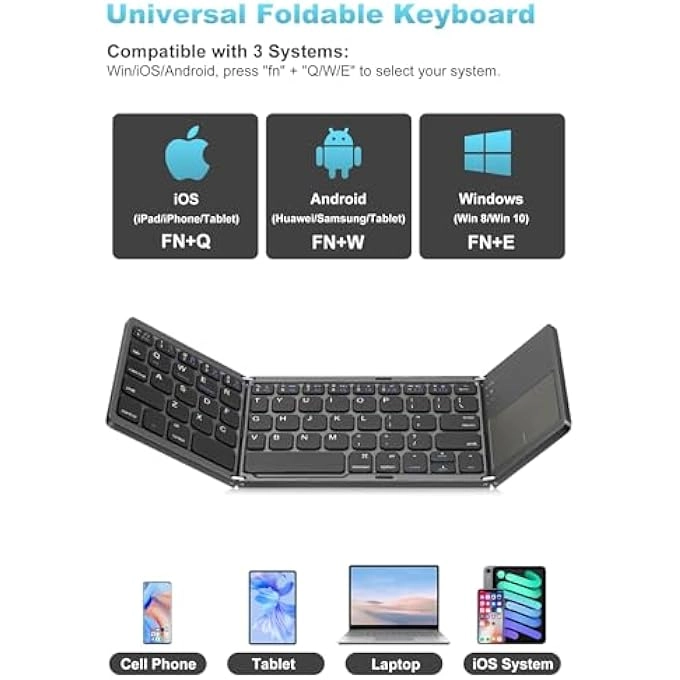 TRI-FOLD BLUETOOTH KEYBOARD - Wireless