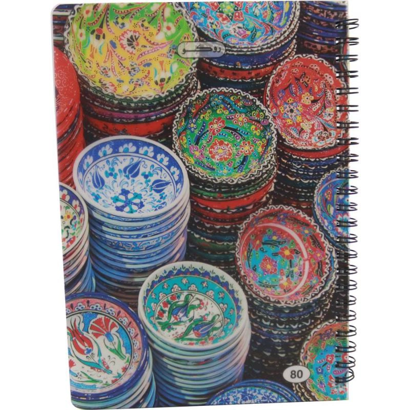 Notebook 19 X 26 cm Spiral - Grid 100 Sheets