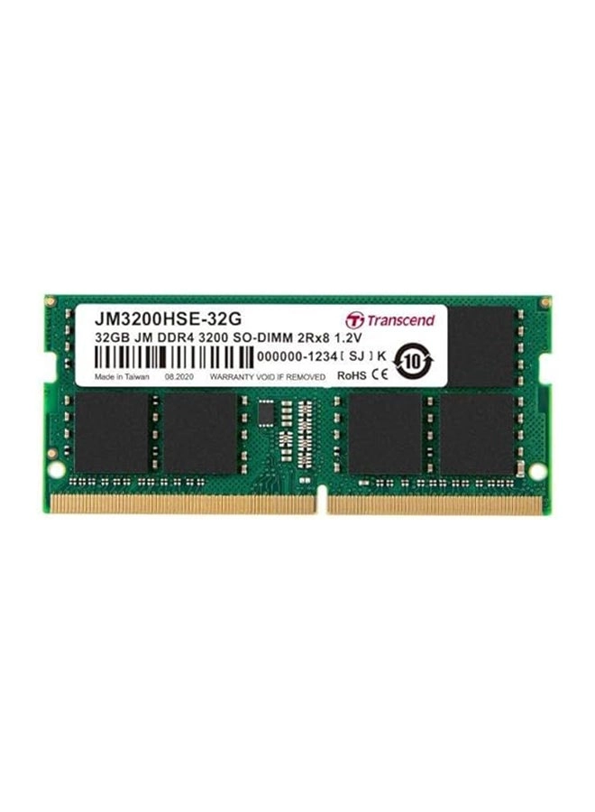 Transcend JM3200HSE-32G - 32GB 3200 MHz SO-DIMM DDR4