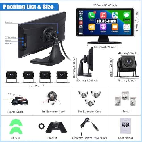 RV Backup Camera System - Night vision Wireless 1080P 4K