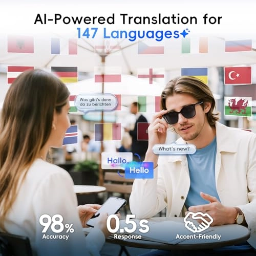 Smart Sunglasses - AI Translation 11H Battery Life Polarized