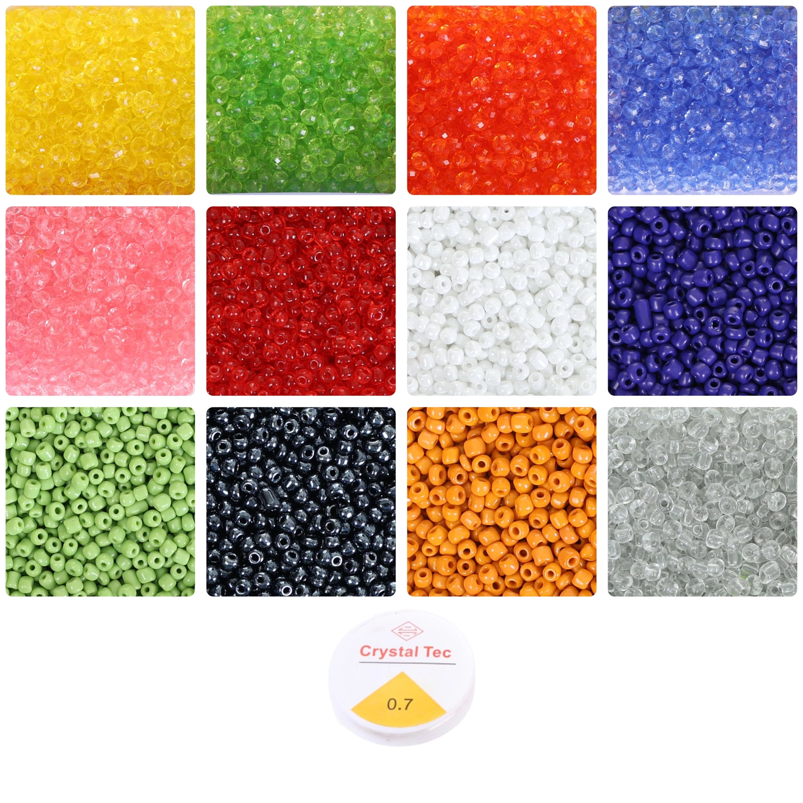 ambitieux Bracelet Making Kit - 12 Types 10m Elastic Thread