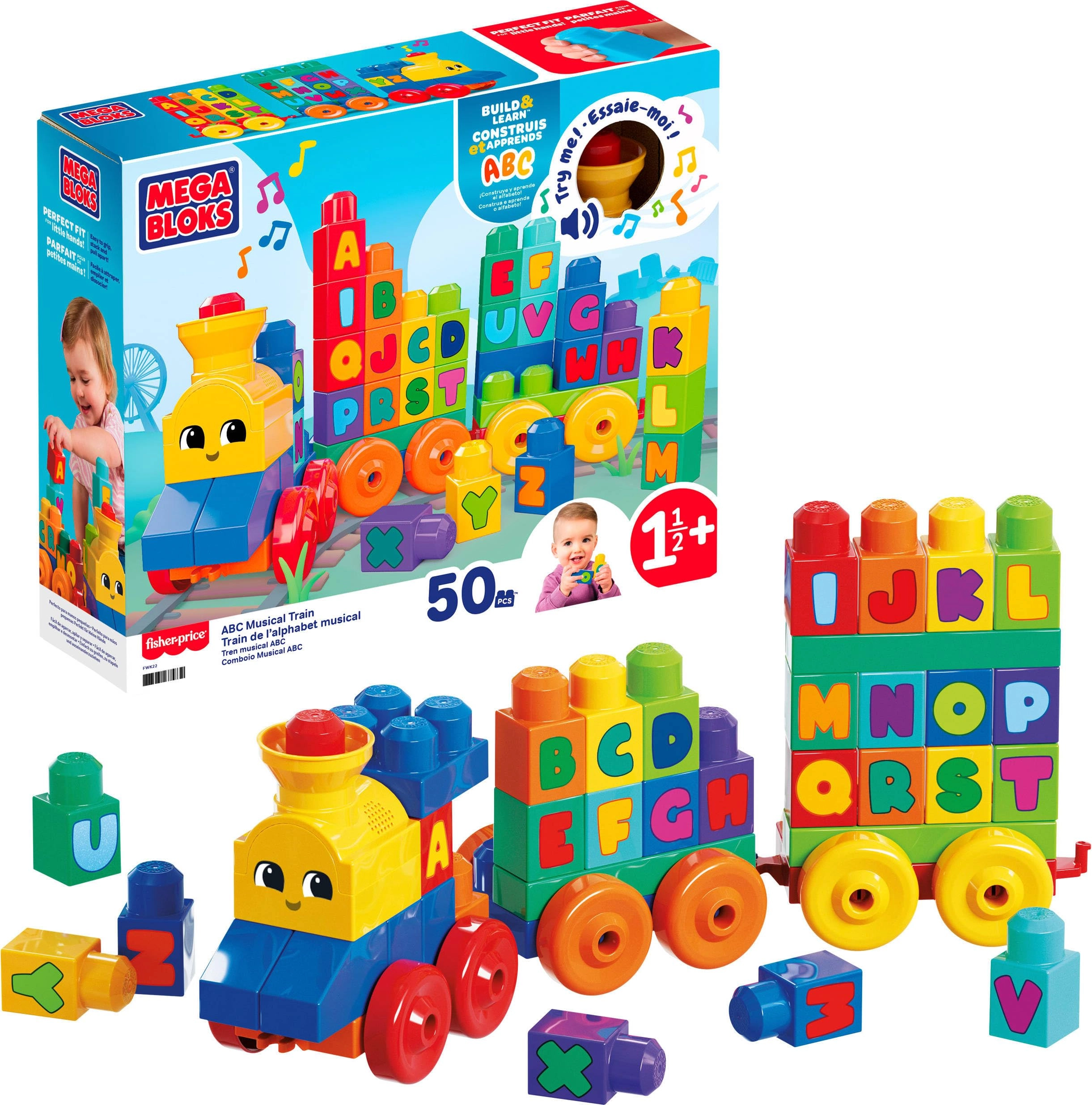 MEGA ABC Musical Train - 50 pcs