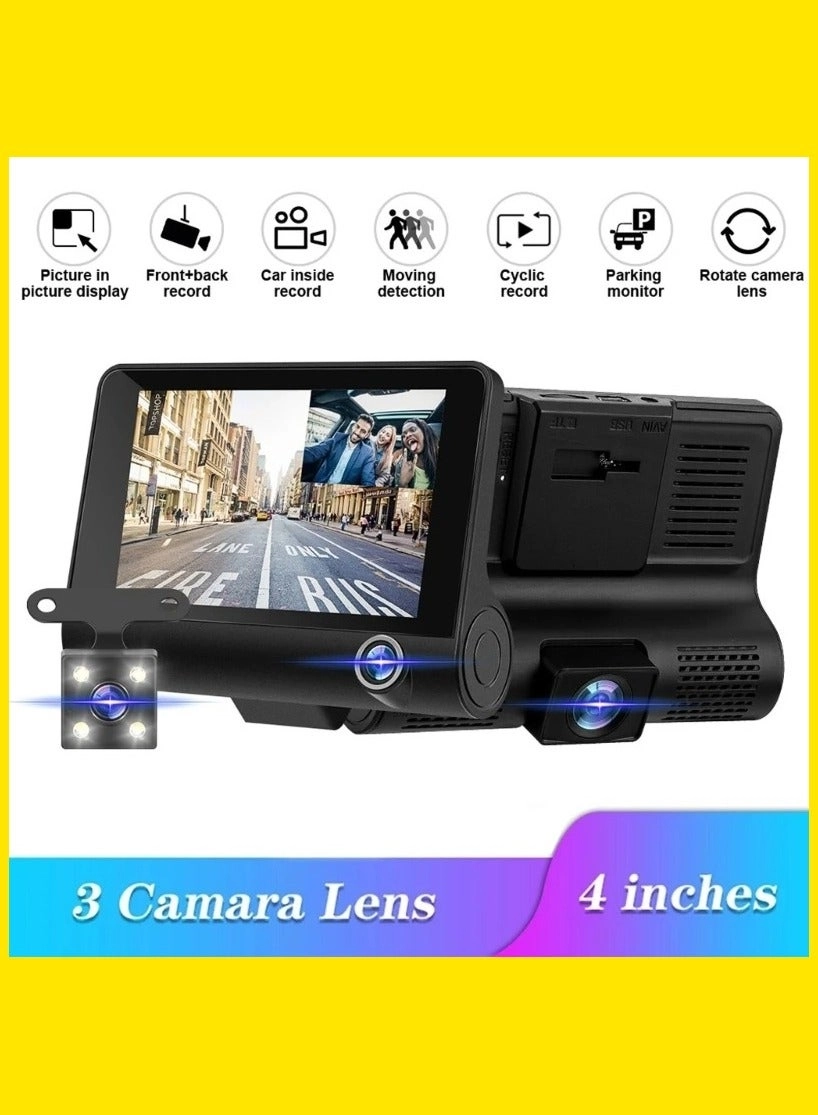 shopi.ae Car DVR 3 Cameras - 1080P