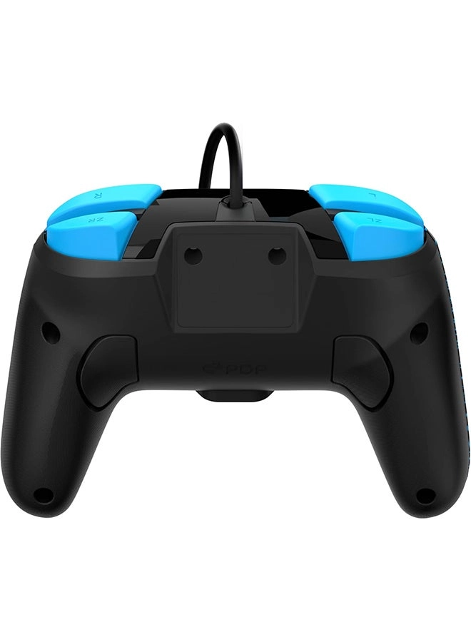 Nintendo Switch Sheikah Shoot Rematch Glow Wired Controller Black/Blue