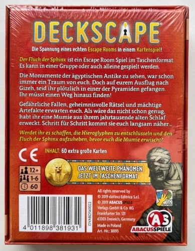 Deckscape - The Curse Of The Sphinx - Card Game (German)