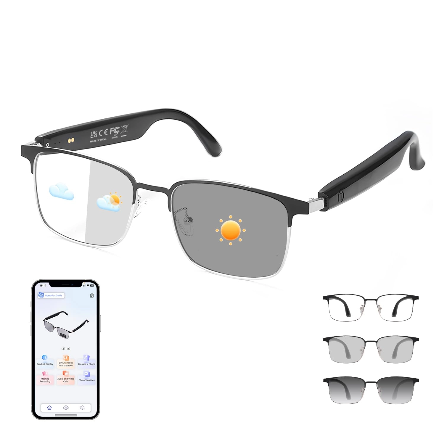 Smart Glasses - Bluetooth Photochromic