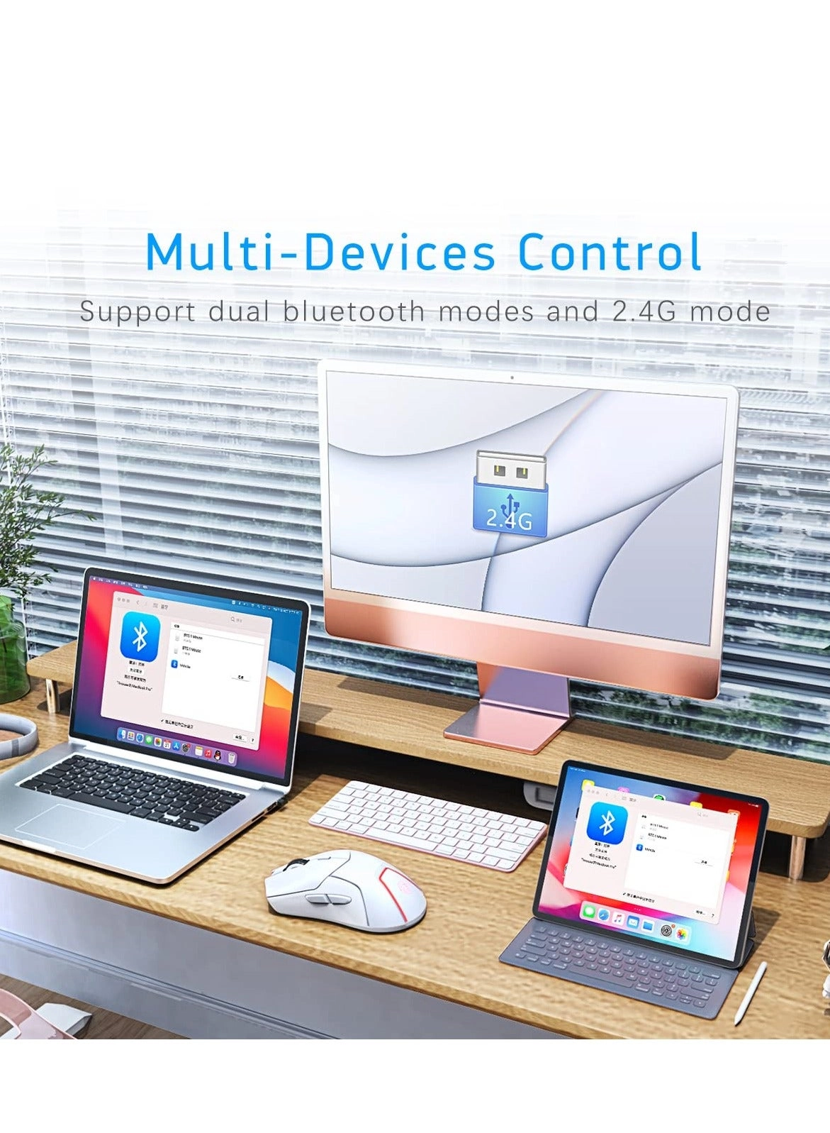 LED Rechargeable Slim Silent Mouse - Wireless