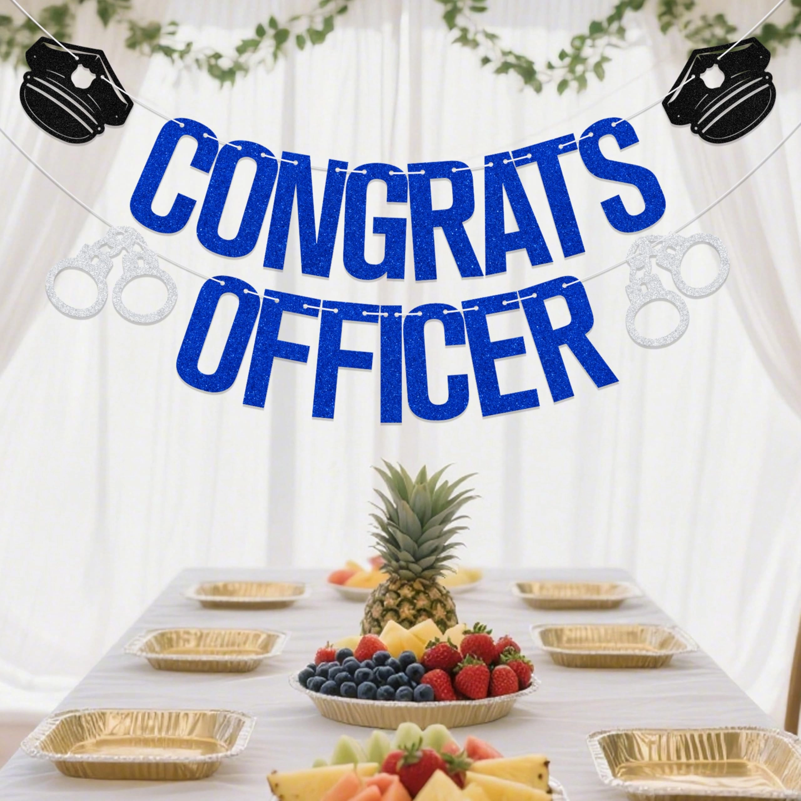 Congrats Officer Banner - 1.0 Count Birthday, Graduation, Retirement