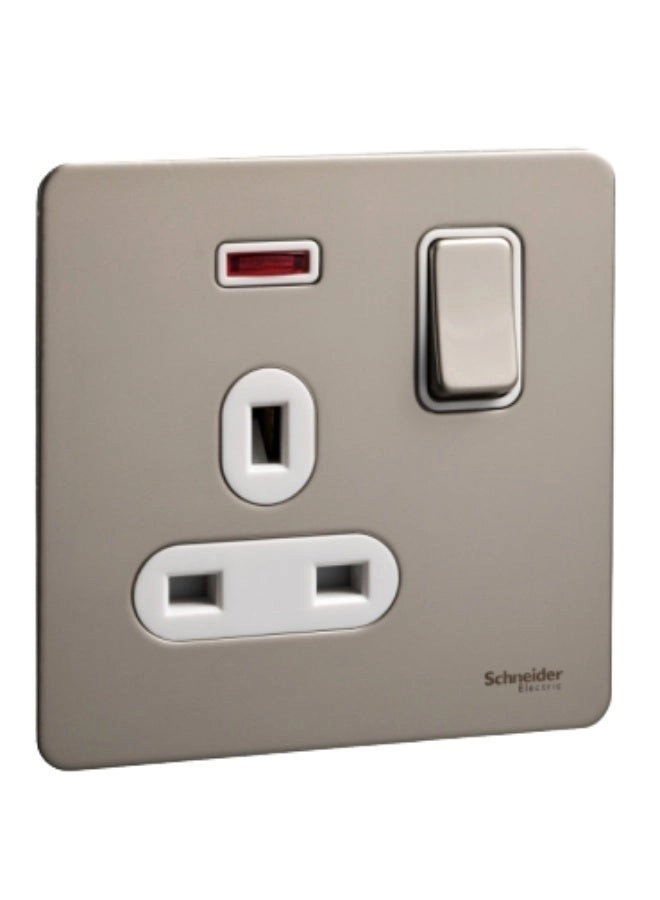 Schneider Electric ULT.SCRWLS 13A 1-Gang Double Pole Switch Plate