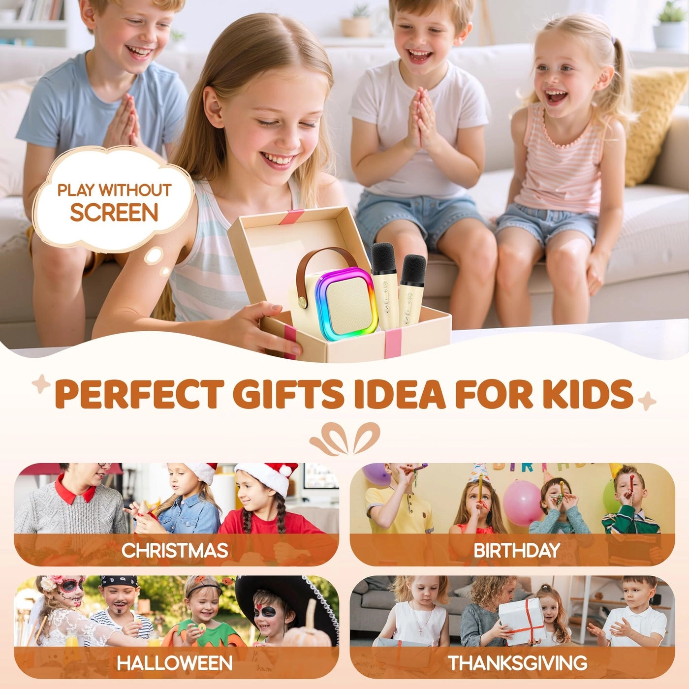 Mini Karaoke Machine - 2 Wireless Mics