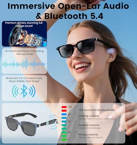 Hyper MZT AI Glasses - 100+ Languages Bluetooth 5.4 Yellow Lens