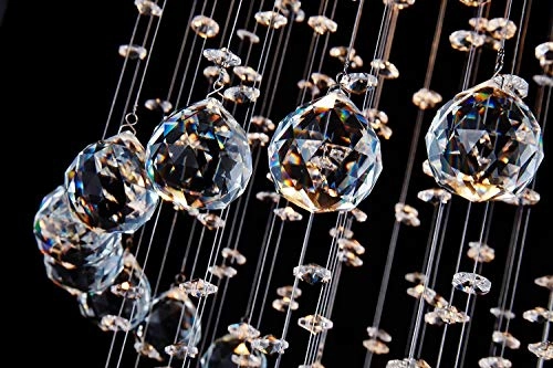 GA Crystal Glass Chandelier - 2 Foot Yellow LED