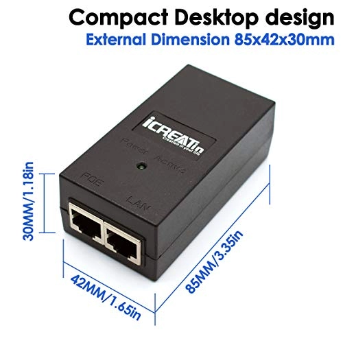 Gigabit POE Injector - 48-52V 15.4W 2 ports