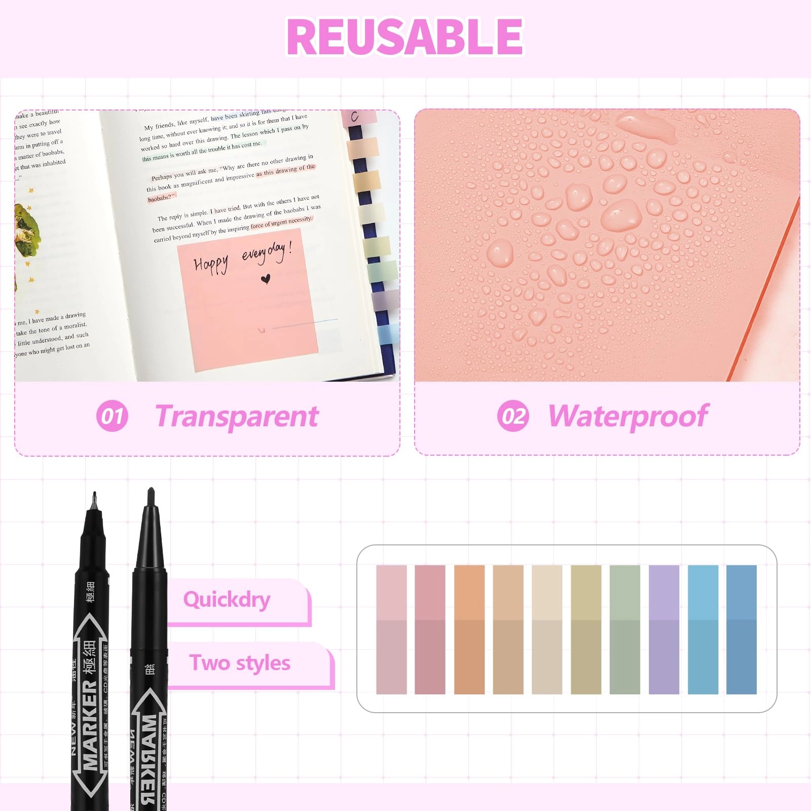 Book Annotation Kit - 39 Pcs