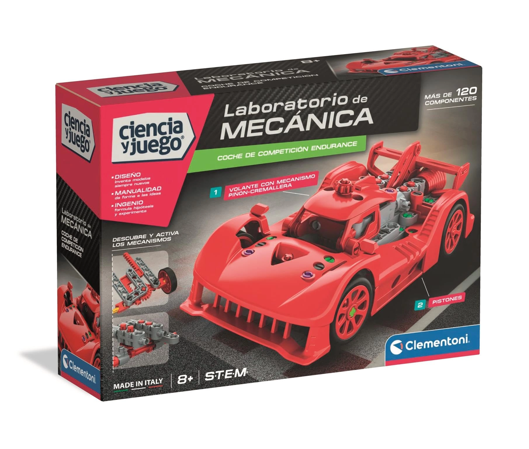 Clementoni Mechanics Racing Game Construction Skills, Engineering Principles, Spatial Awareness - 7 years and up