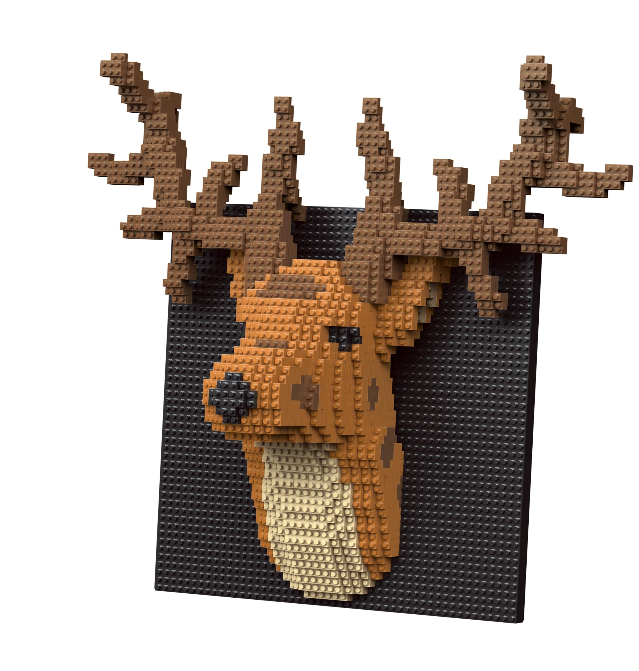 SHANTOU CHENHAI DISTRICT JIZHICHUANGXIANG TOYS FACTORY Elk Deer Head 3D Wall Art Building Kit - Elk 1500 pcs