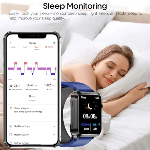 Blood Pressure Smart Watch - 1.92 Inches 24/7 Heart Rate Blood Oxygen