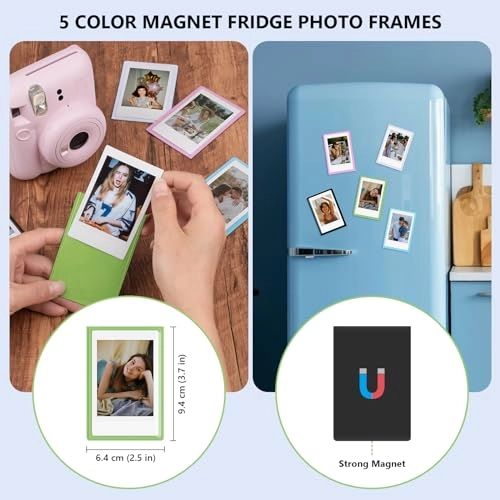 Camera Case - Instax Mini 12 + Photo Album + Photo Frame + Stickers + Lens Filter + Selfie Mirror