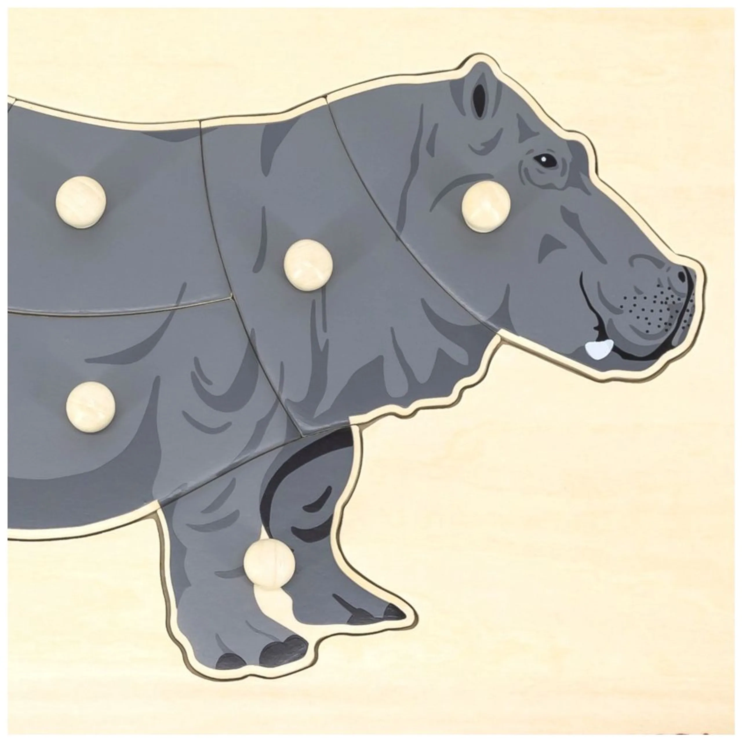 Shape Block Puzzle - Hippo - 3 +