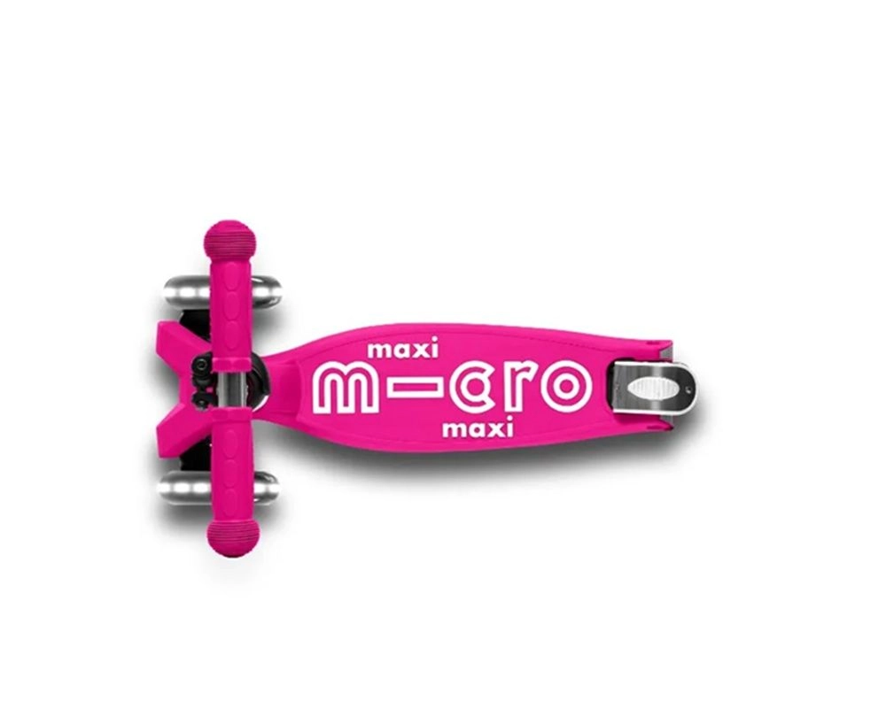 Maxi Deluxe 3-Wheel Kick Scooter – 120/80 mm LED Foldable