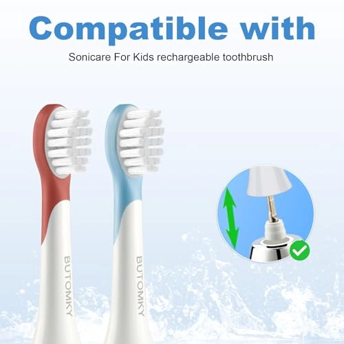 Kids Toothbrush Heads - 6 Pack Soft Electric Replacement Brush Child 3-7