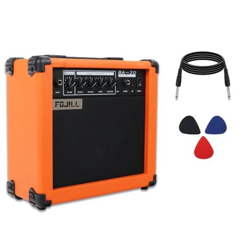 Electric Bass Guitar Amplifier - 20W Portable Orange