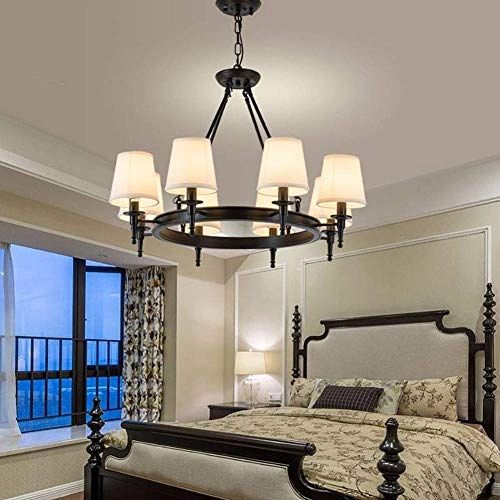 Vintage Style Chandelier - 8 Lights Black
