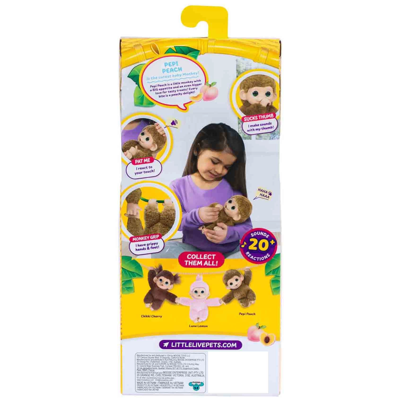 Little Live Pets My Baby Monkey Minis Pepi Peach - 4 years+
