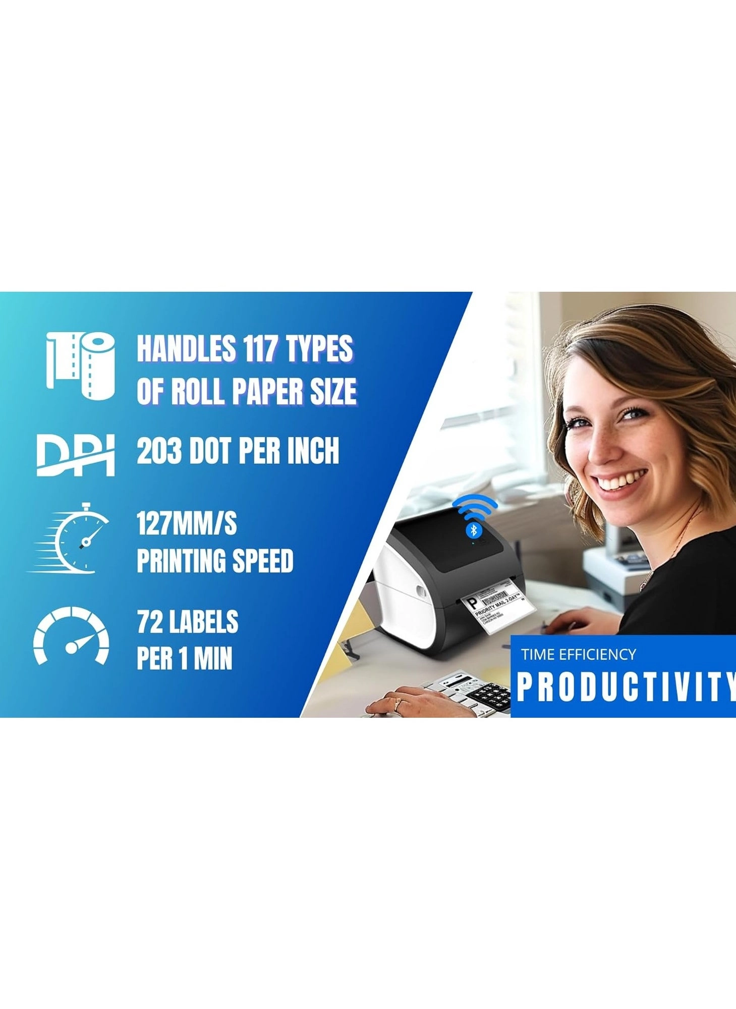 Label Thermal Printer - Advanced thermal transfer technology 75 millimeter