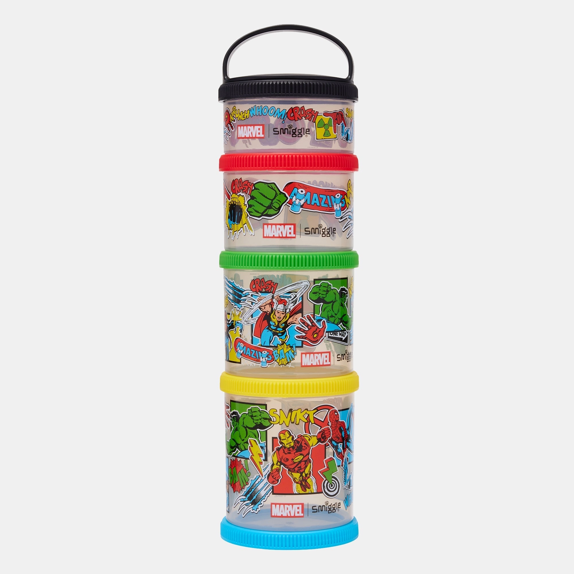 Smiggle Large Snack & Stack Containers - Marvel Comics